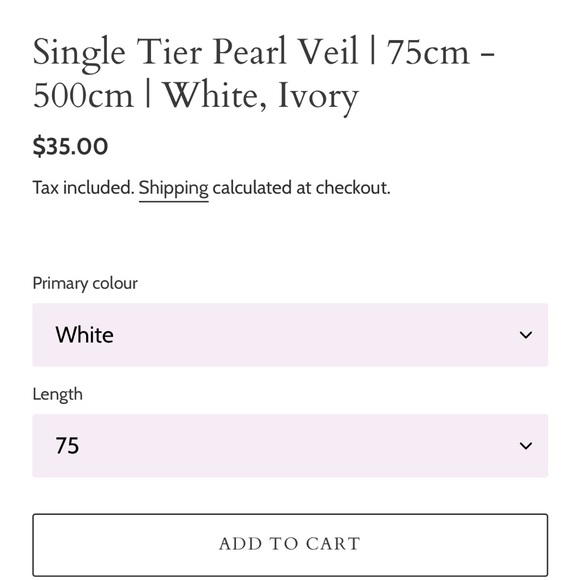 Elegant White Pearl Hair Veil - Picture 3 of 3